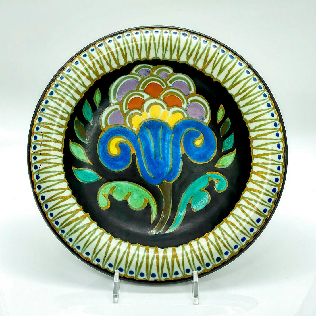 Zuid-Holland Gouda Pottery Decor Wall Plate, Unique (1 of 4)