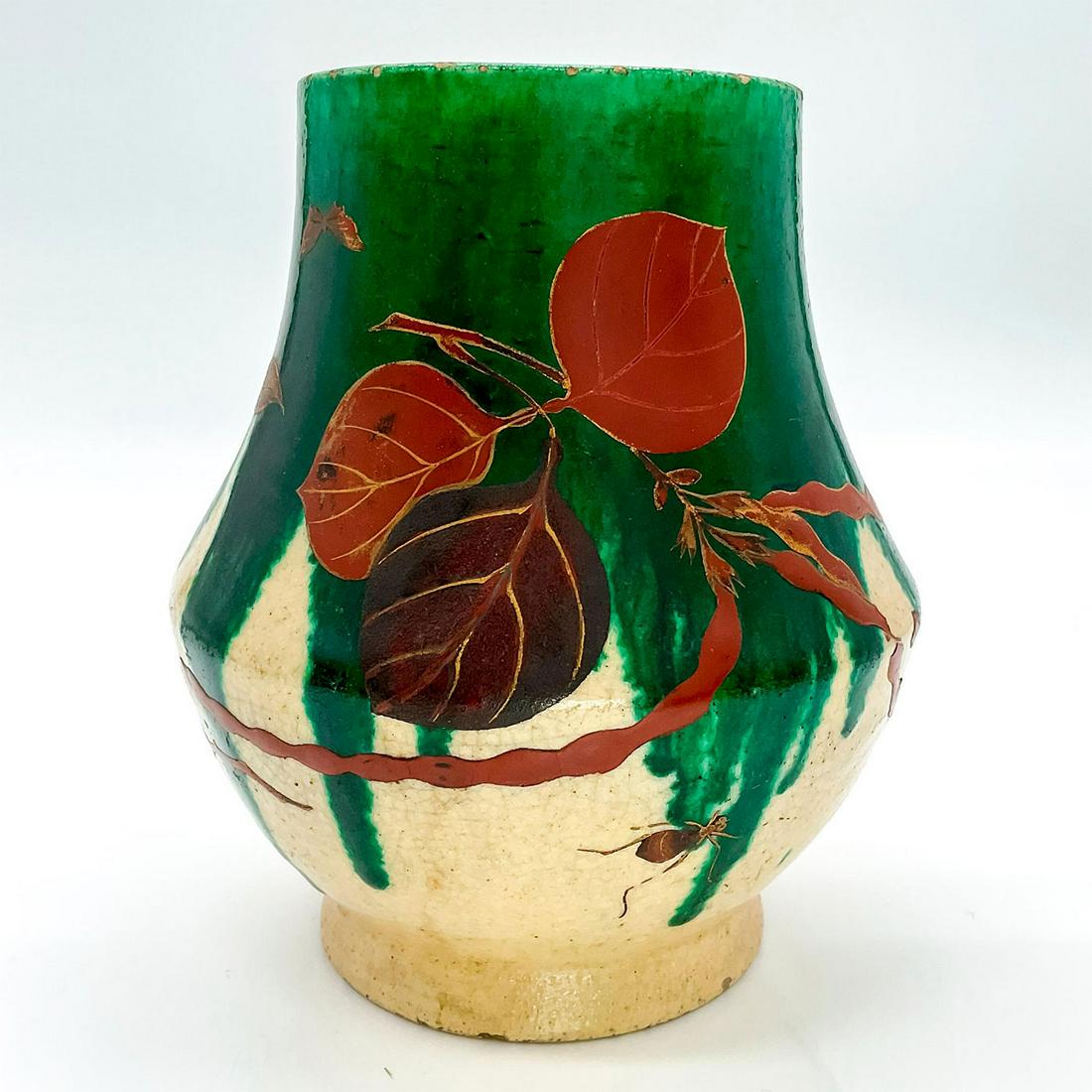 Vintage Artist Signed Folk Art Pottery Vase (1 of 4)