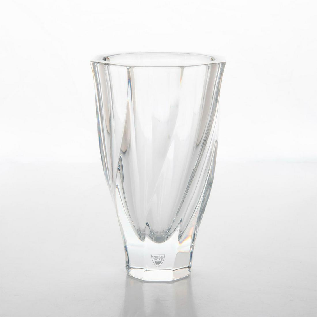 Orrefors Cut Lead Crystal Octagonal Flower Vase (1 of 8)