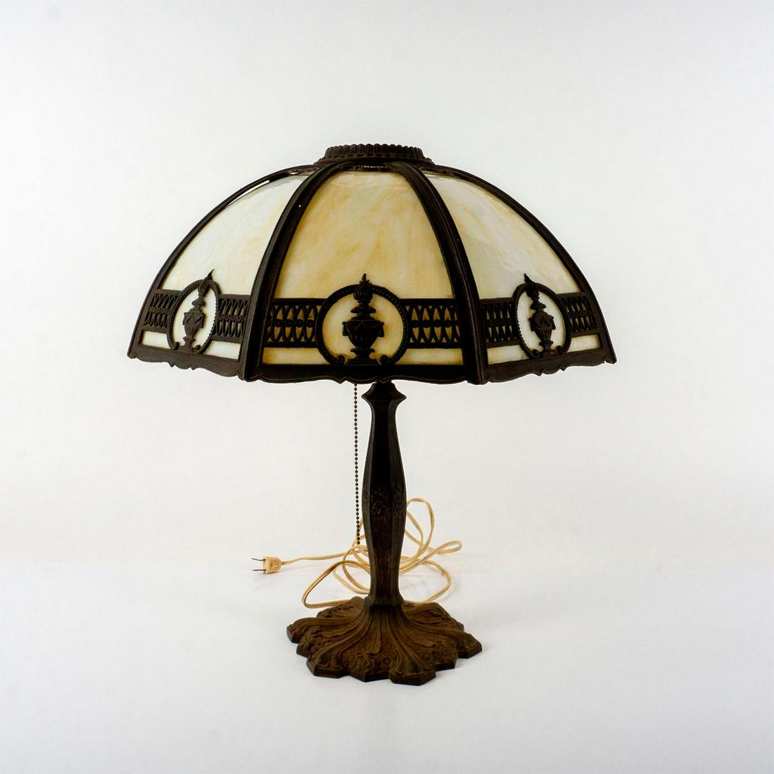Vintage Bent Glass Panel Lamp (1 of 3)