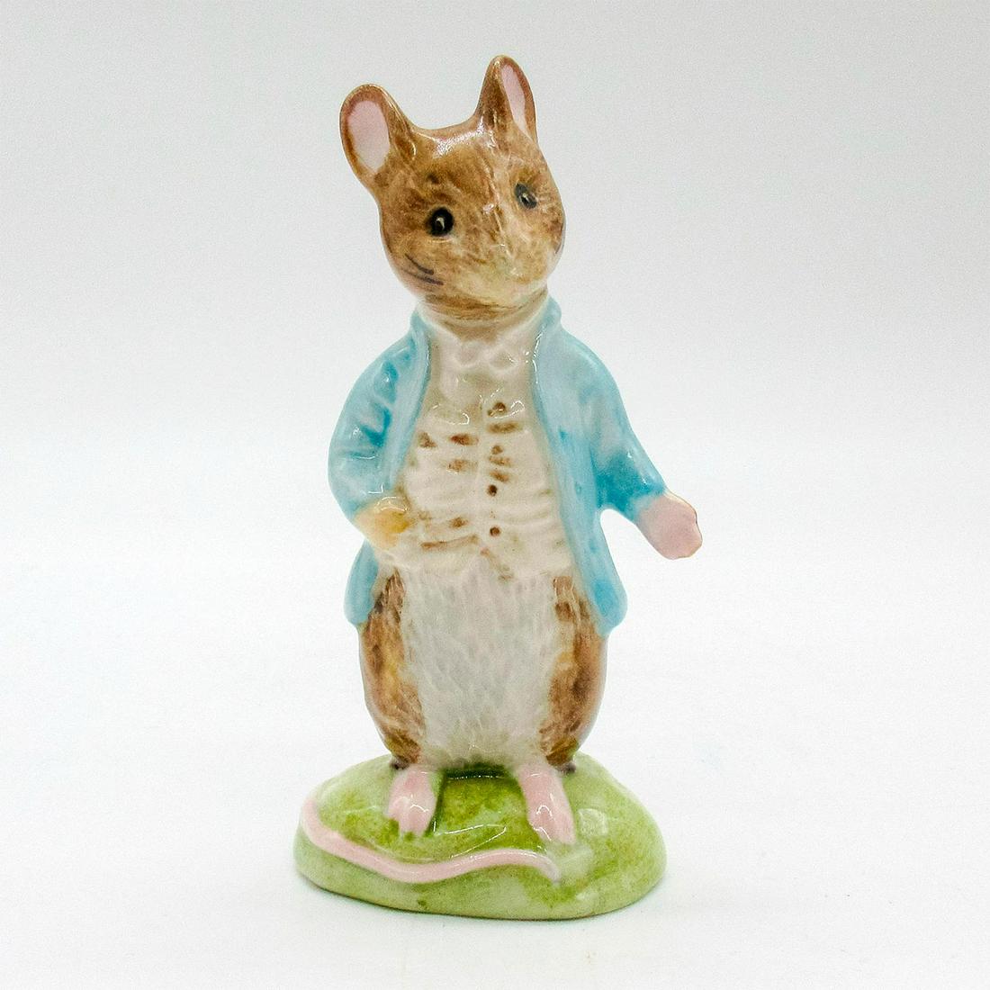 Johnny Town-Mouse - Royal Albert - Beatrix Potter Figurine: Brown mouse dressed as gentleman in blue coat and white dress shirt. Royal Albert backstamp. Issued: 1954 Dimensions: 3.5" H Manufacturer: Royal Albert Country of Origin: England