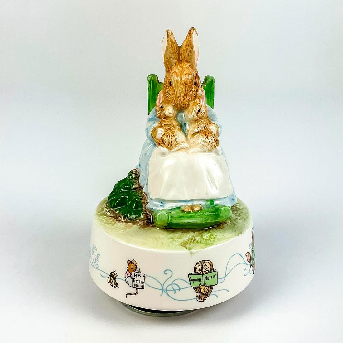 Schmid Musical Rotating Figurine, Mrs. Rabbit Rocking Chair (1 of 3)