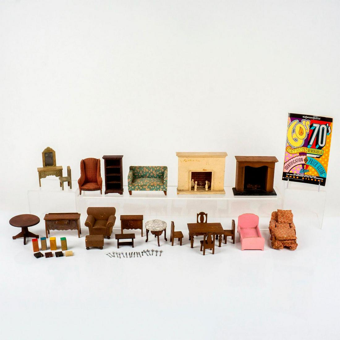 47pc Vintage Doll House Furniture + Book (1 of 4)