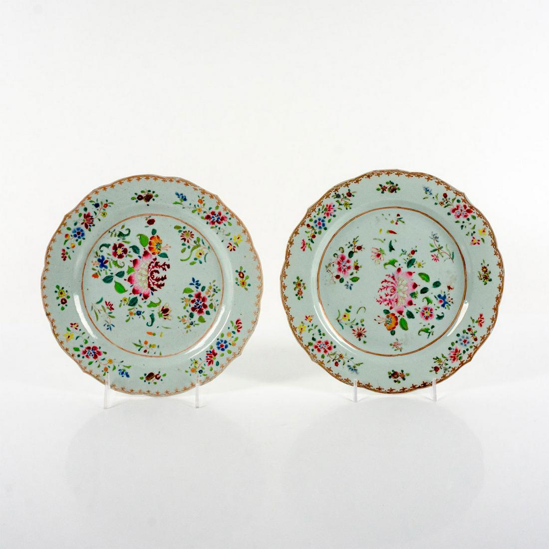Pair of Antique Chinese Yongcheng Period Porcelain Plates (1 of 2)