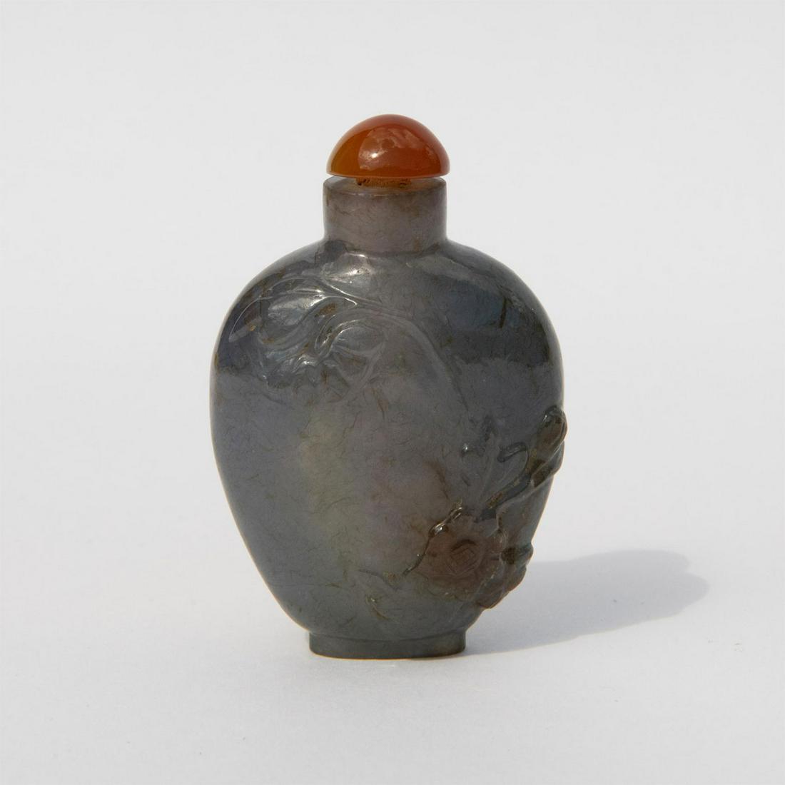 Antique Chinese Jadeite Snuff Bottle with Stopper (1 of 4)
