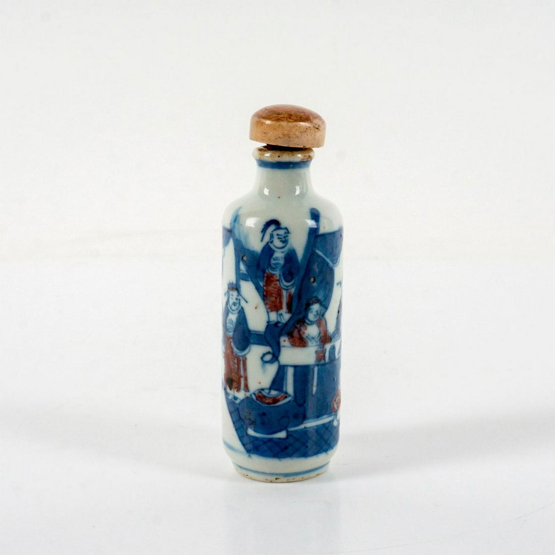 Antique Chinese Porcelain Snuff Bottle with Stopper (1 of 5)