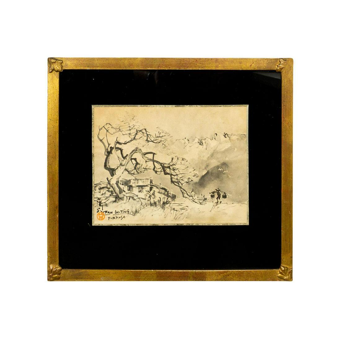 Ran In-Ting (Taiwanese, 1903-1979) Watercolor Print (1 of 6)