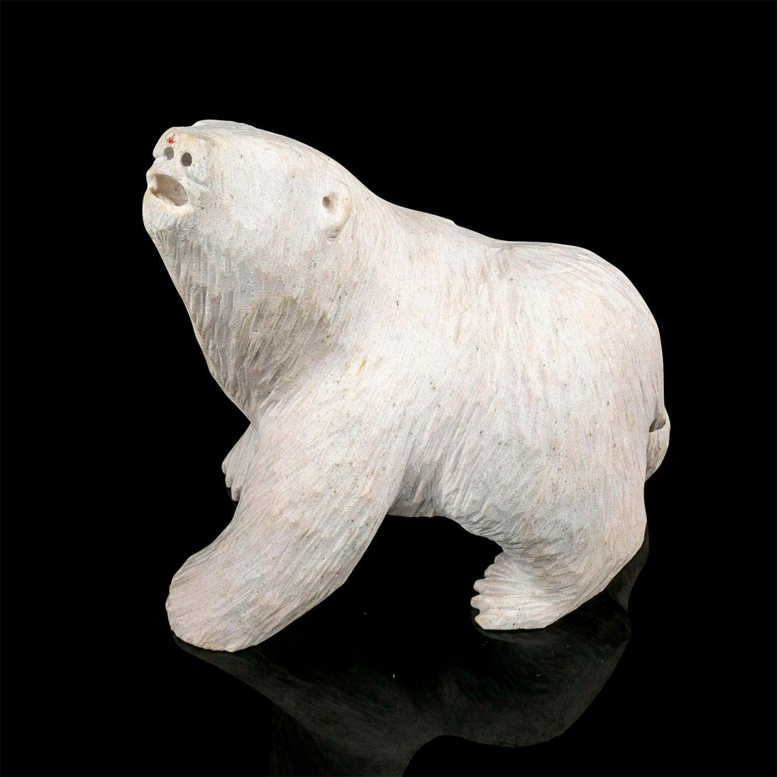 Large Signed Inuit Stone Sculpture, Polar Bear (1 of 6)