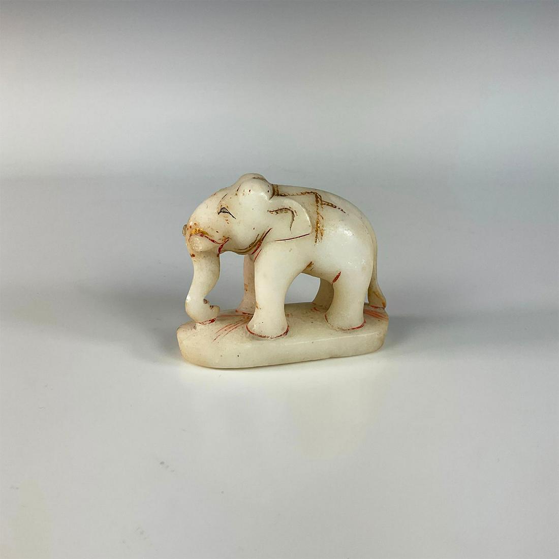 Small Carved Marble Elephant (1 of 4)