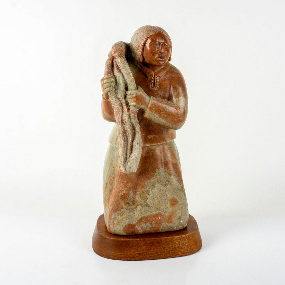 Signed Doug Hyde (b. 1946) Stone Sculpture with Base (1 of 3)