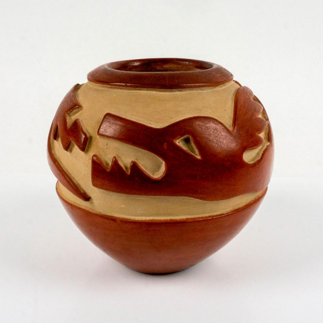 Agapita Tafoya (1904-1959), Red Carved Pottery Vase (1 of 5)