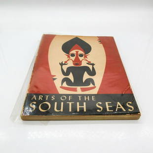 First Edition Softcover Book, Arts Of The South Seas: Limited Edition. In collaboration with Rene D'Harnoncourt. Color Illustrations by Miguel Covarrubias. With thanks to Museum Of Modern Art. Includes black and white photographs with several full-page c