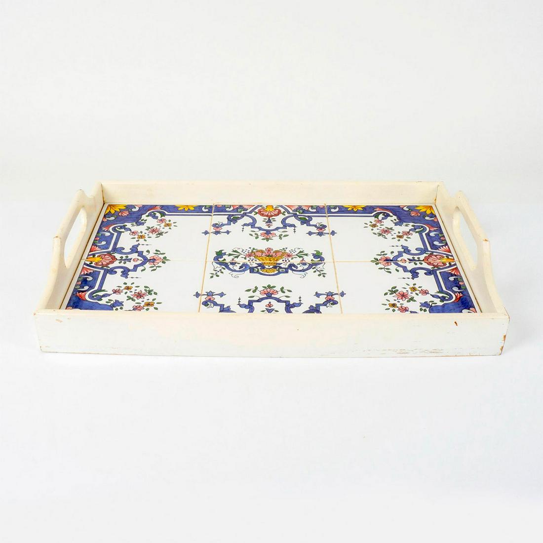 Vintage Decorative Ceramic Tile Serving Tray (1 of 3)