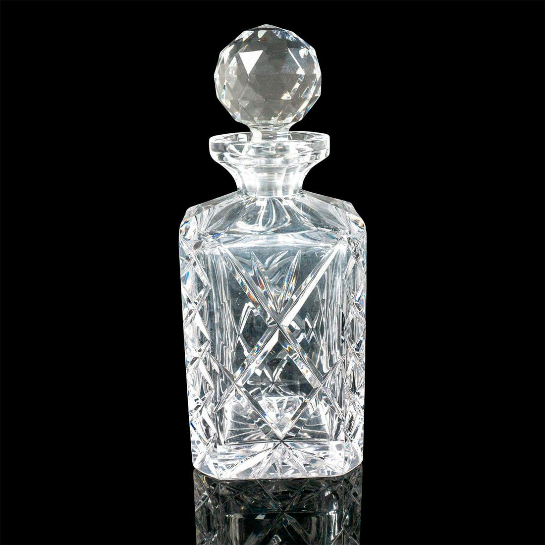 Mid-Century Style Cut Glass Decanter with Stopper (1 of 3)