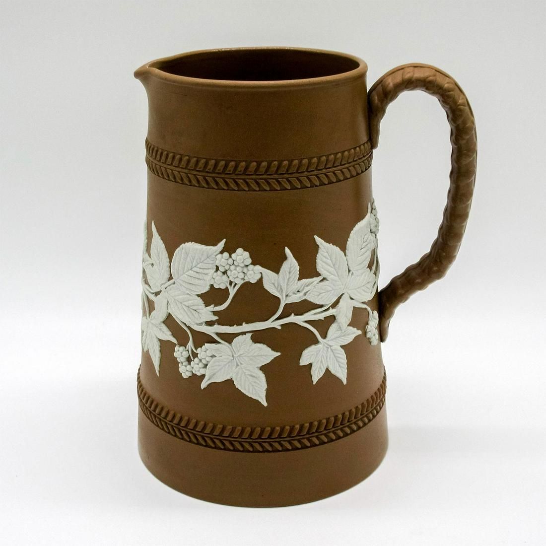 Antique BP & Co. Tawny-Brown Jasperware Pitcher (1 of 4)