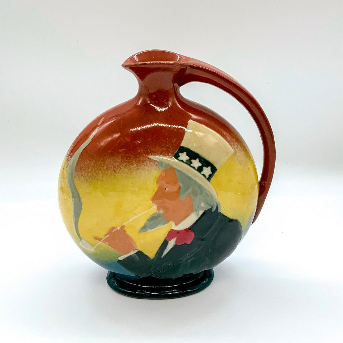 Royal Doulton Queensware Dewarï¿½s Whisky Flask, Uncle Sam (1 of 3)