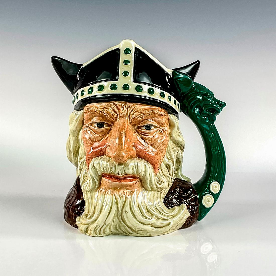 Viking D6496 - Large - Royal Doulton Character Jug: Black, green and brown coloration. Royal Doulton backstamp. Artist: Max Henk Issued: 1959 - 1975 Dimensions: 7.25"H Manufacturer: Royal Doulton Country of Origin: England
