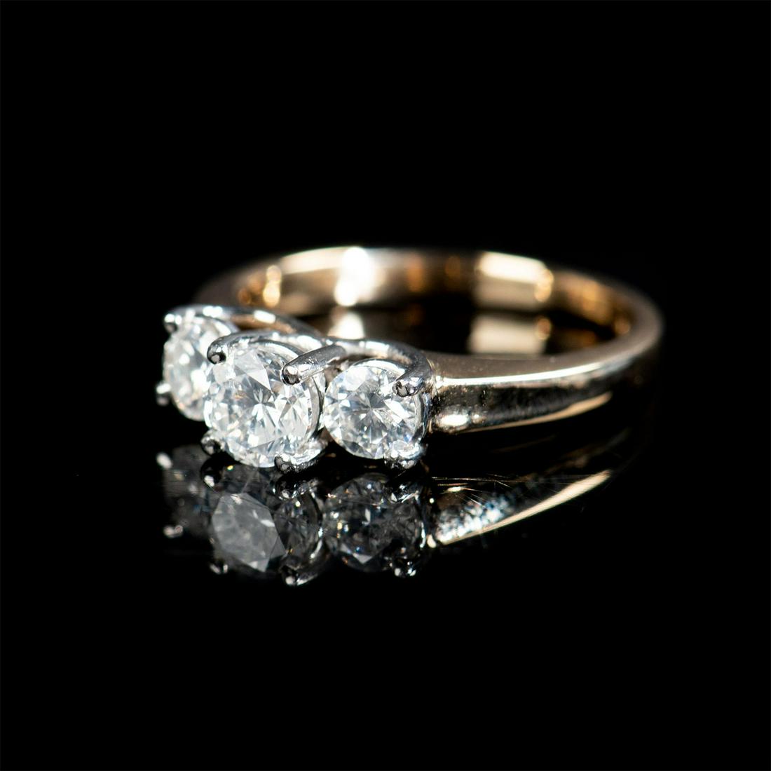 14k Gold and Platinum Brilliant Cut Diamond Ring, .80ct (1 of 19)