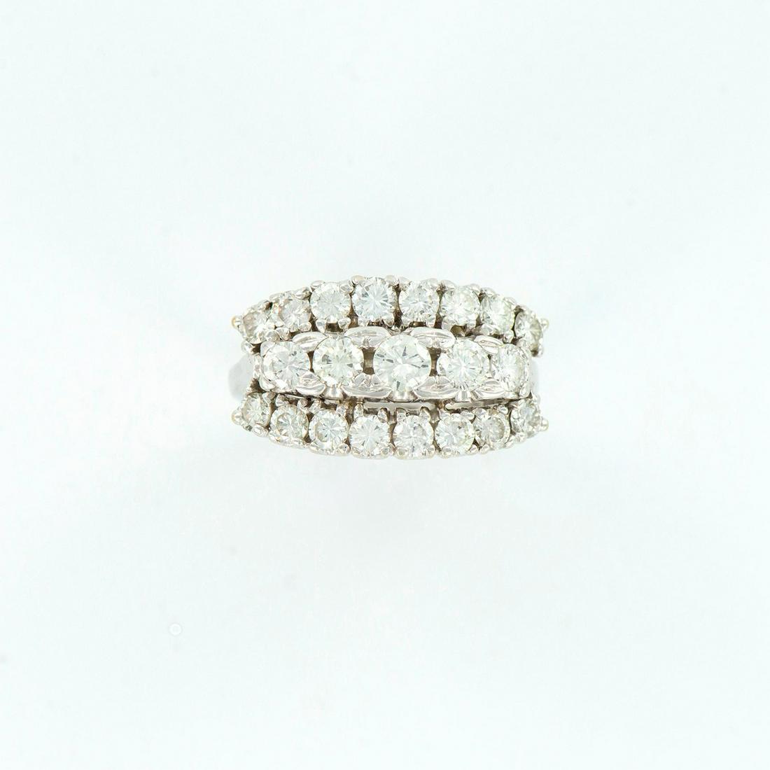 14K White Gold and Diamond Cluster Ring (1 of 5)