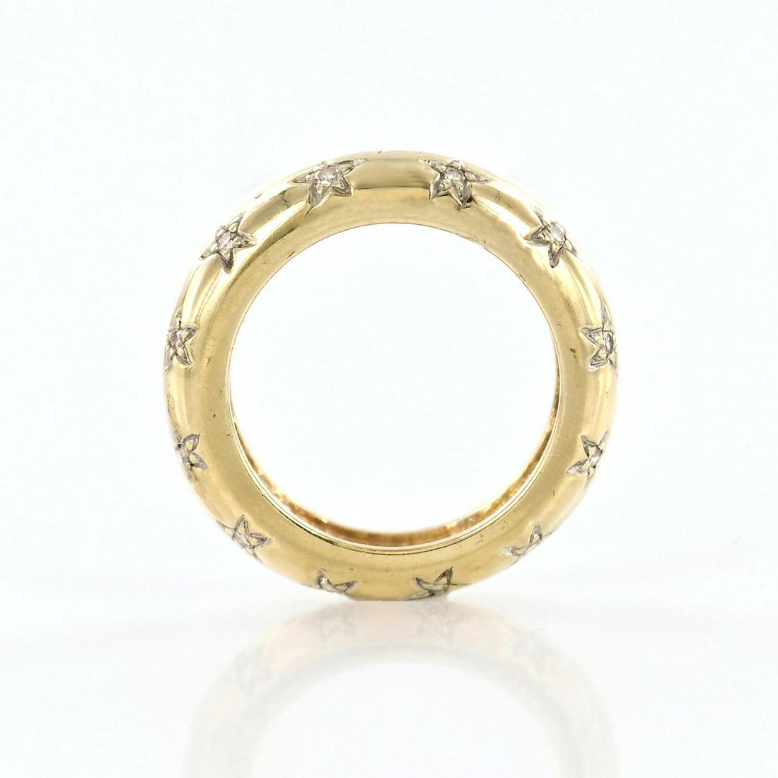 Contemporary 14K Yellow Gold Diamonds Star Eternity Ring (1 of 4)