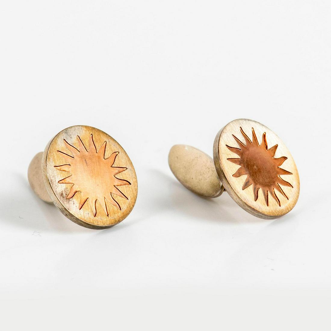 Anton Michelsen Sterling Silver Sunbursts Cuff Links (1 of 4)