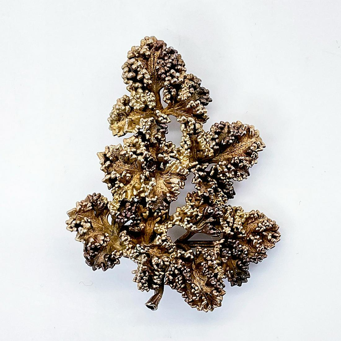 Flora Danica Sterling Leaf Brooch (1 of 3)