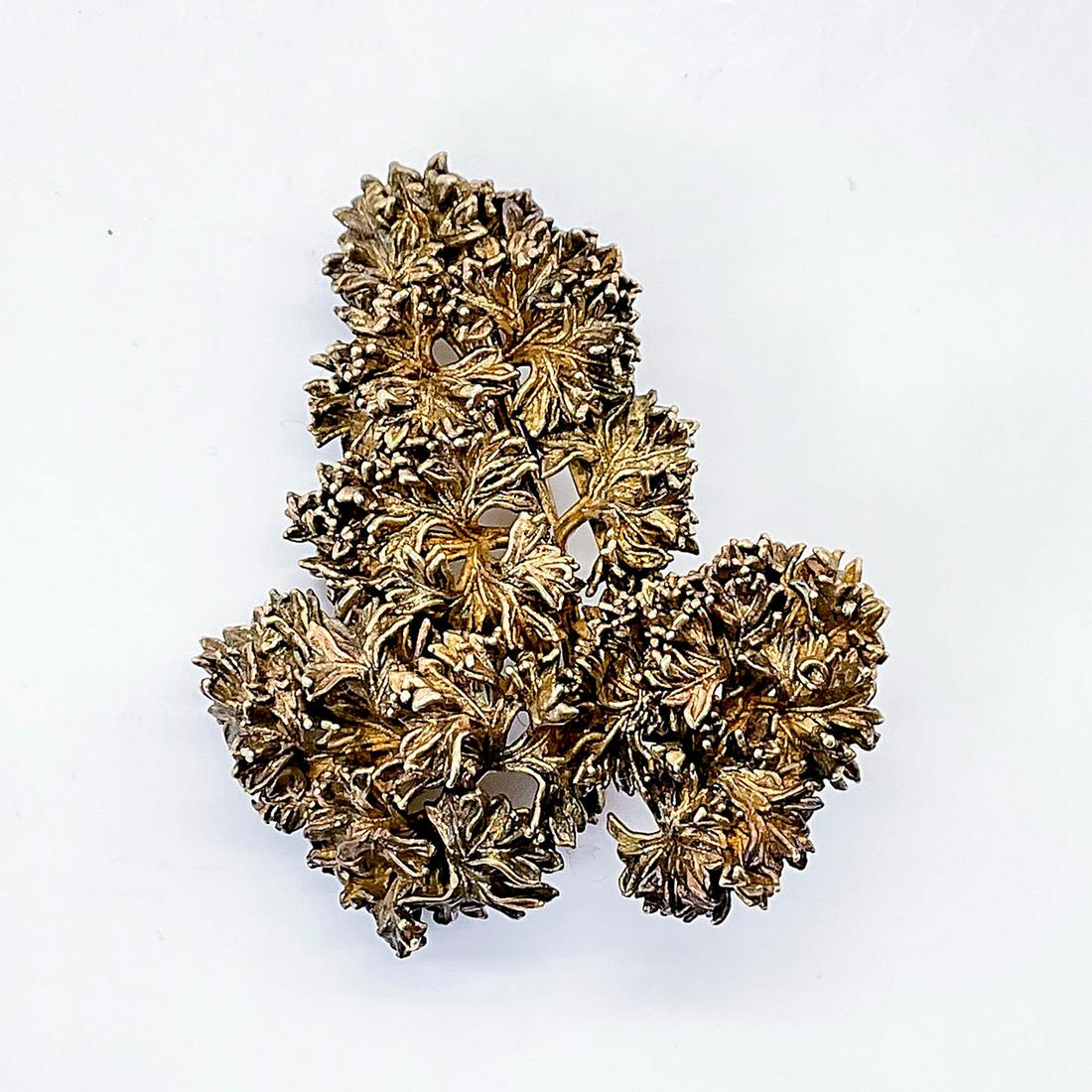 Flora Danica Sterling Leaf Brooch (1 of 2)