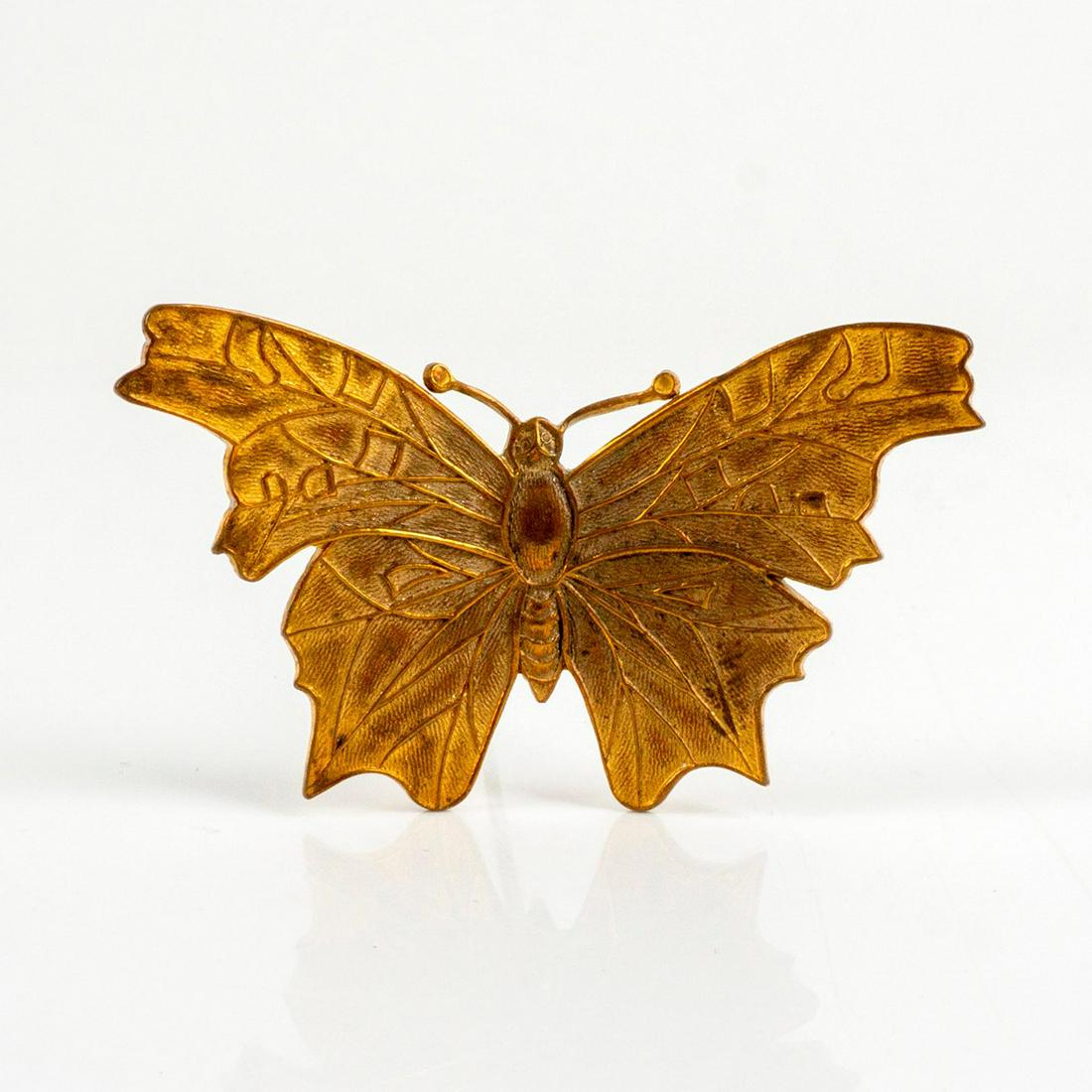 Vintage Brass Hat Pin, Butterfly (1 of 3)