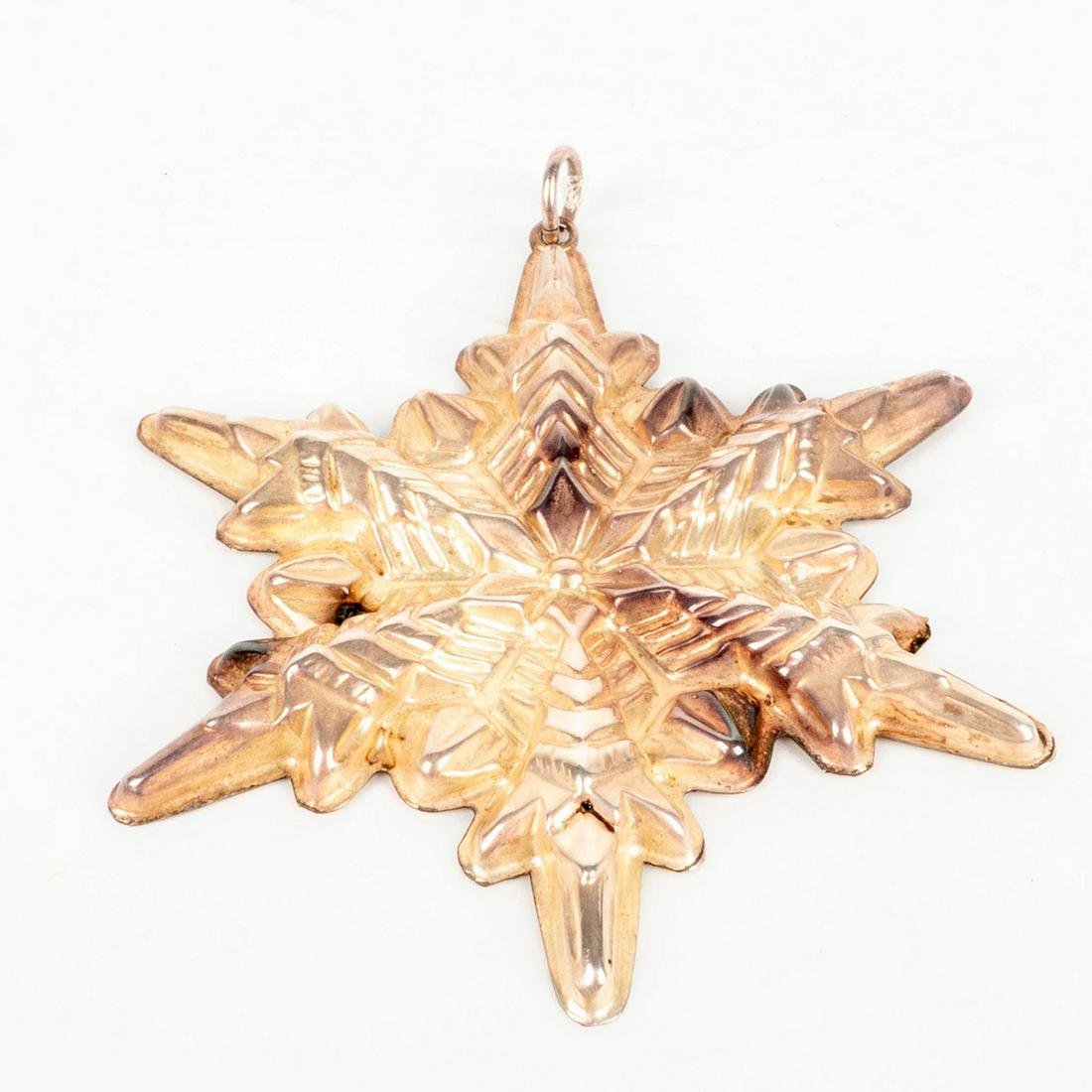 Gorham Sterling Silver 1972 Christmas Ornament, Snowflake (1 of 4)