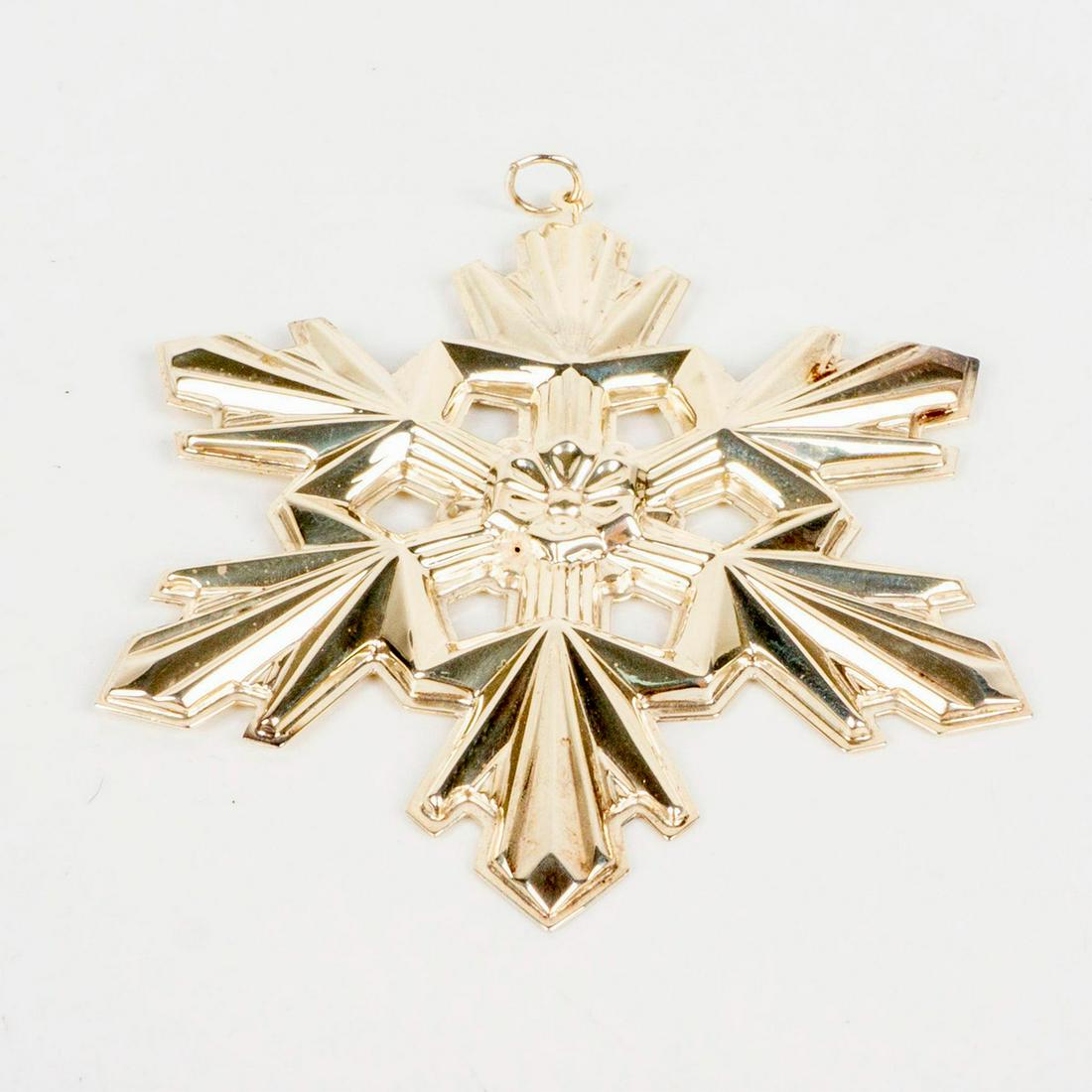 Gorham Sterling Silver 1990 Christmas Ornament, Snowflake (1 of 6)