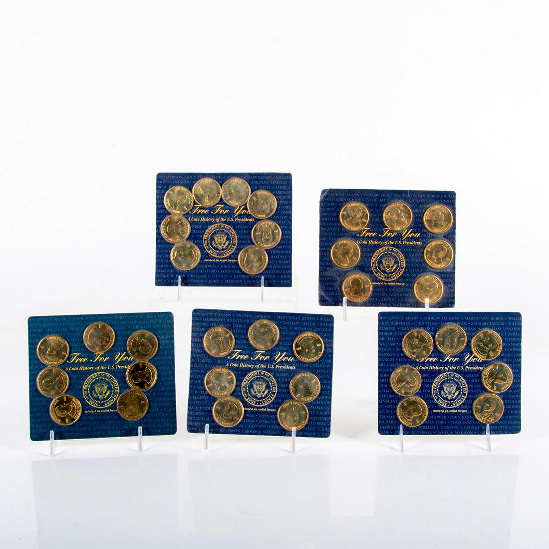 36pc A Coin History of The U.S. Presidents Brass Coins (1 of 10)