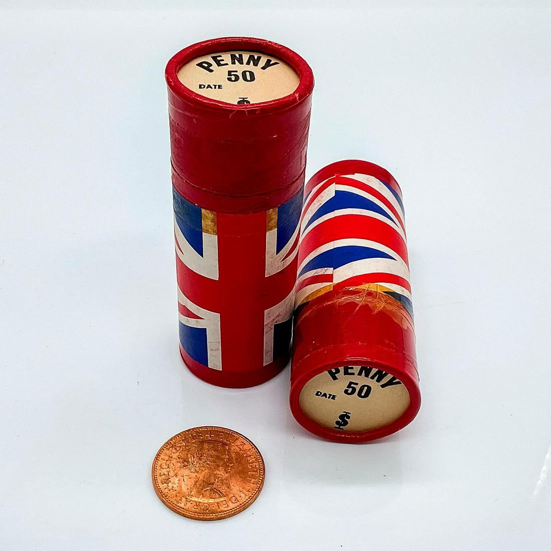 2pc 1967 Queen Elizabeth II Collection Bank Rolls (1 of 2)
