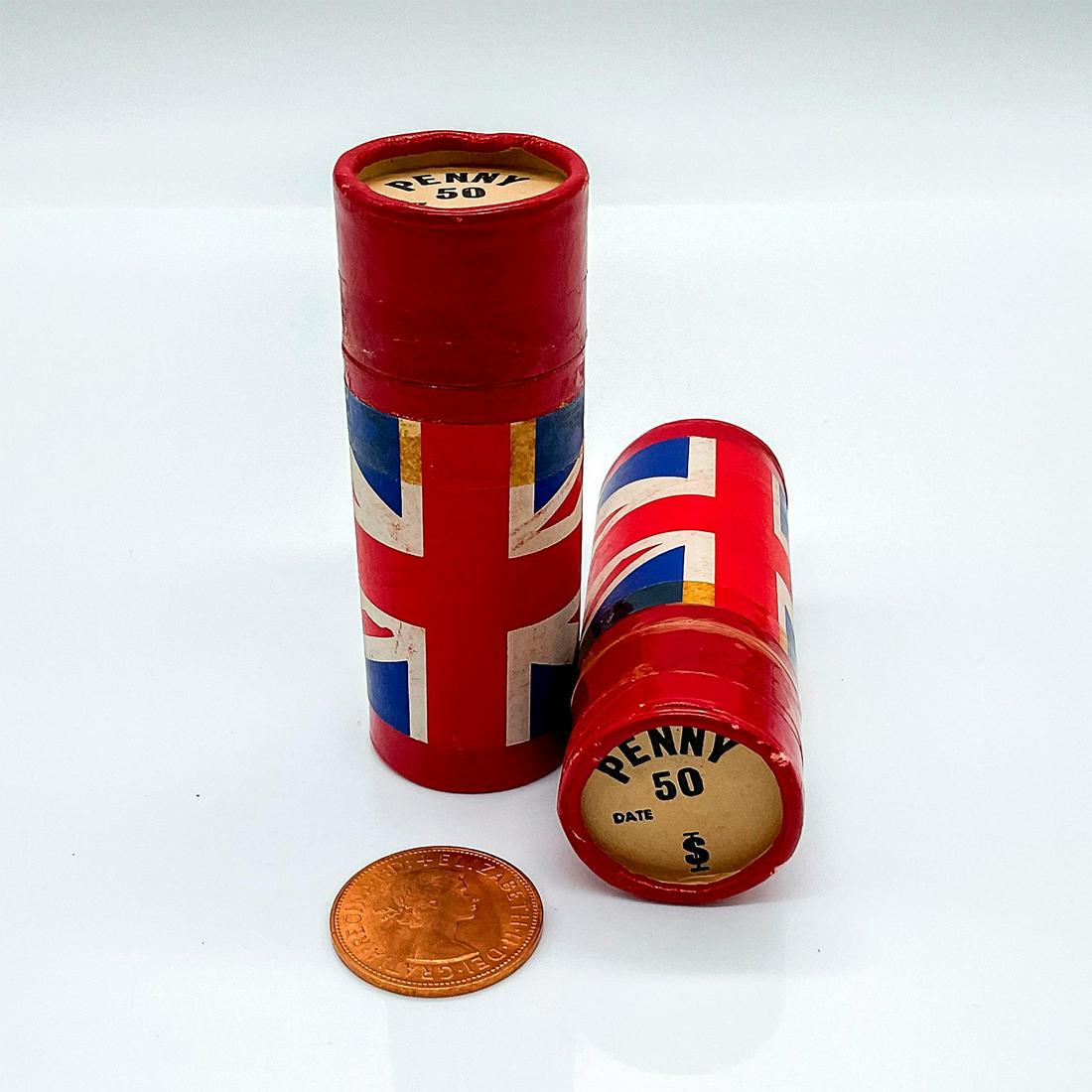 2pc 1967 Queen Elizabeth II Collection Bank Rolls (1 of 2)