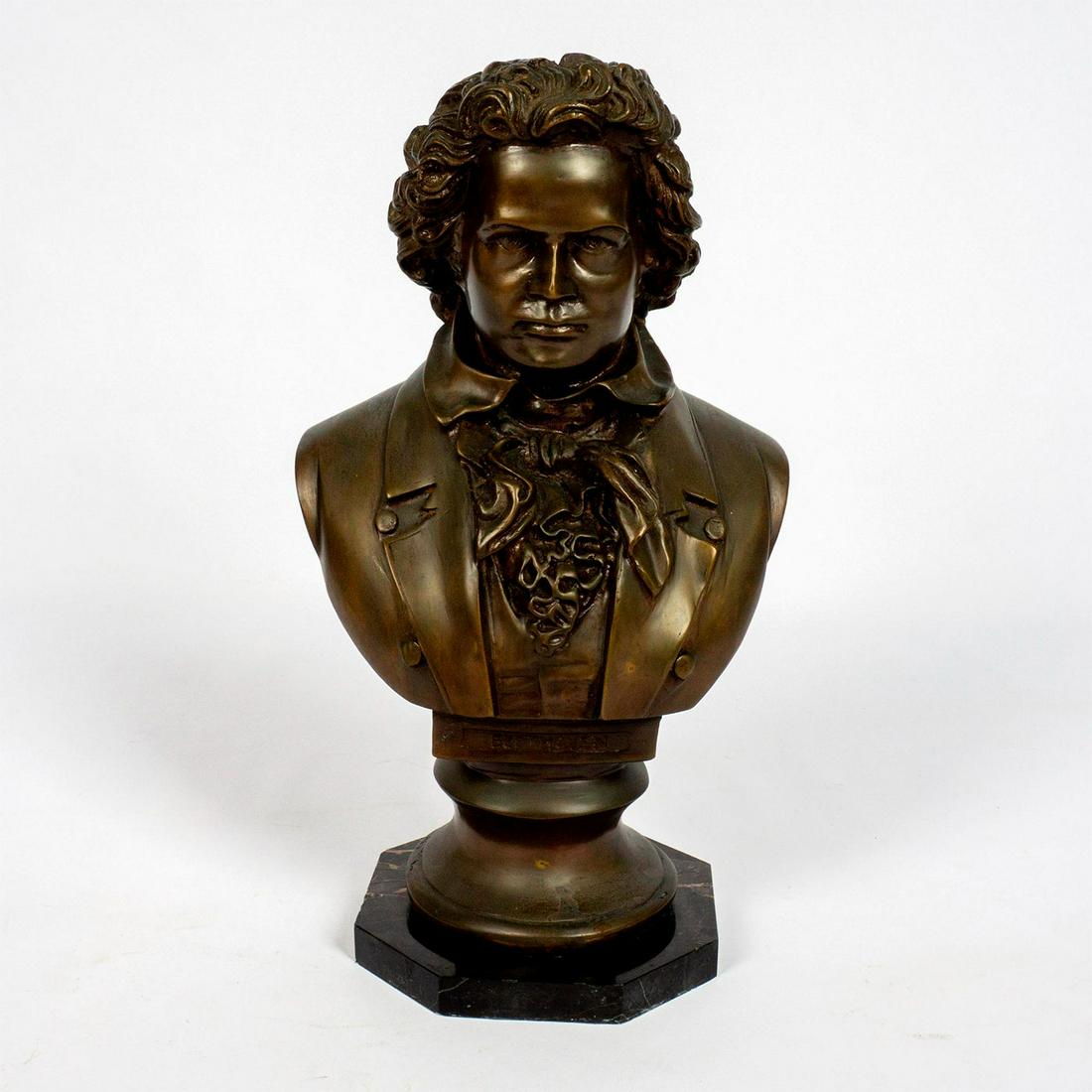 Vintage Large Brass Bust, Beethoven (1 of 5)
