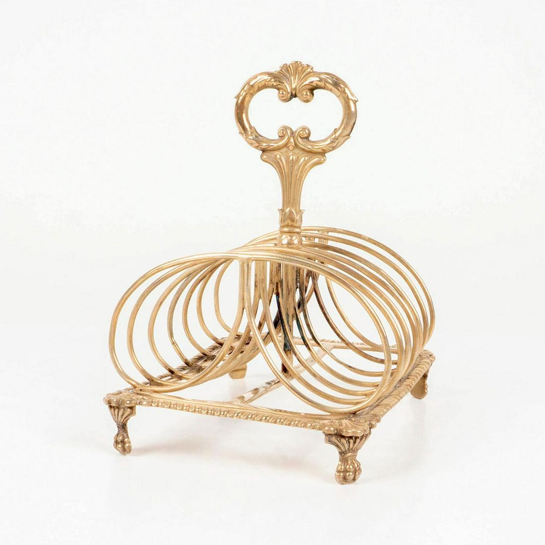 Antique English Sterling Silver Footed Toast Holder (1 of 5)