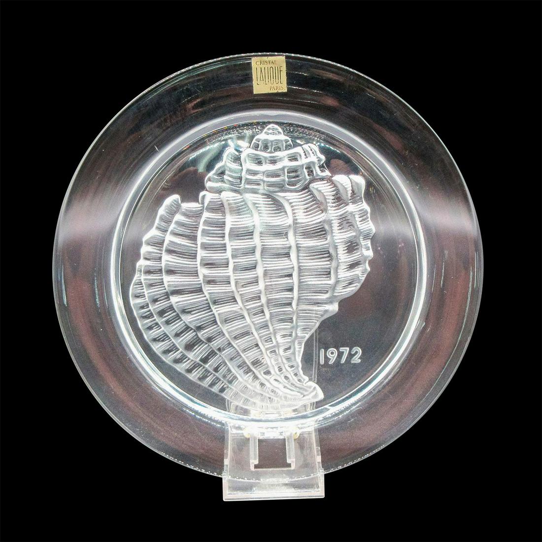 1972 Lalique Crystal Decorative Plate, Coquillage (1 of 6)