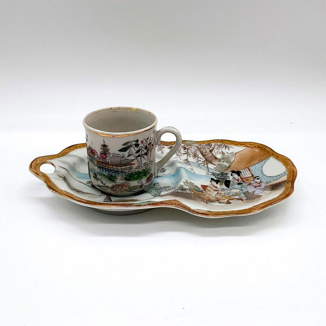 2pc Japanese Porcelain Tea Set Snack Plate (1 of 3)