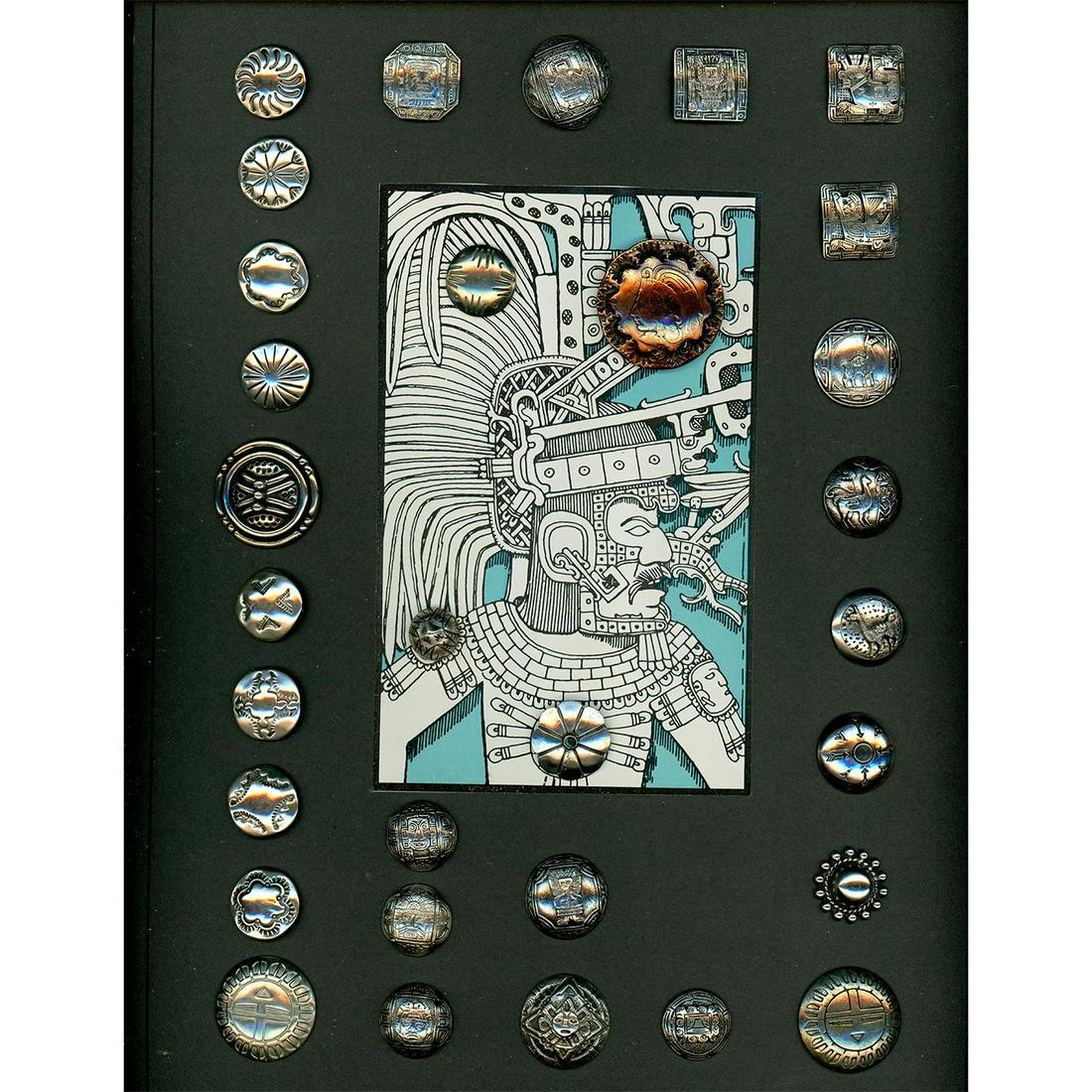 2 CARDS OF AMERICAN INDIAN METAL BUTTONS (1 of 4)