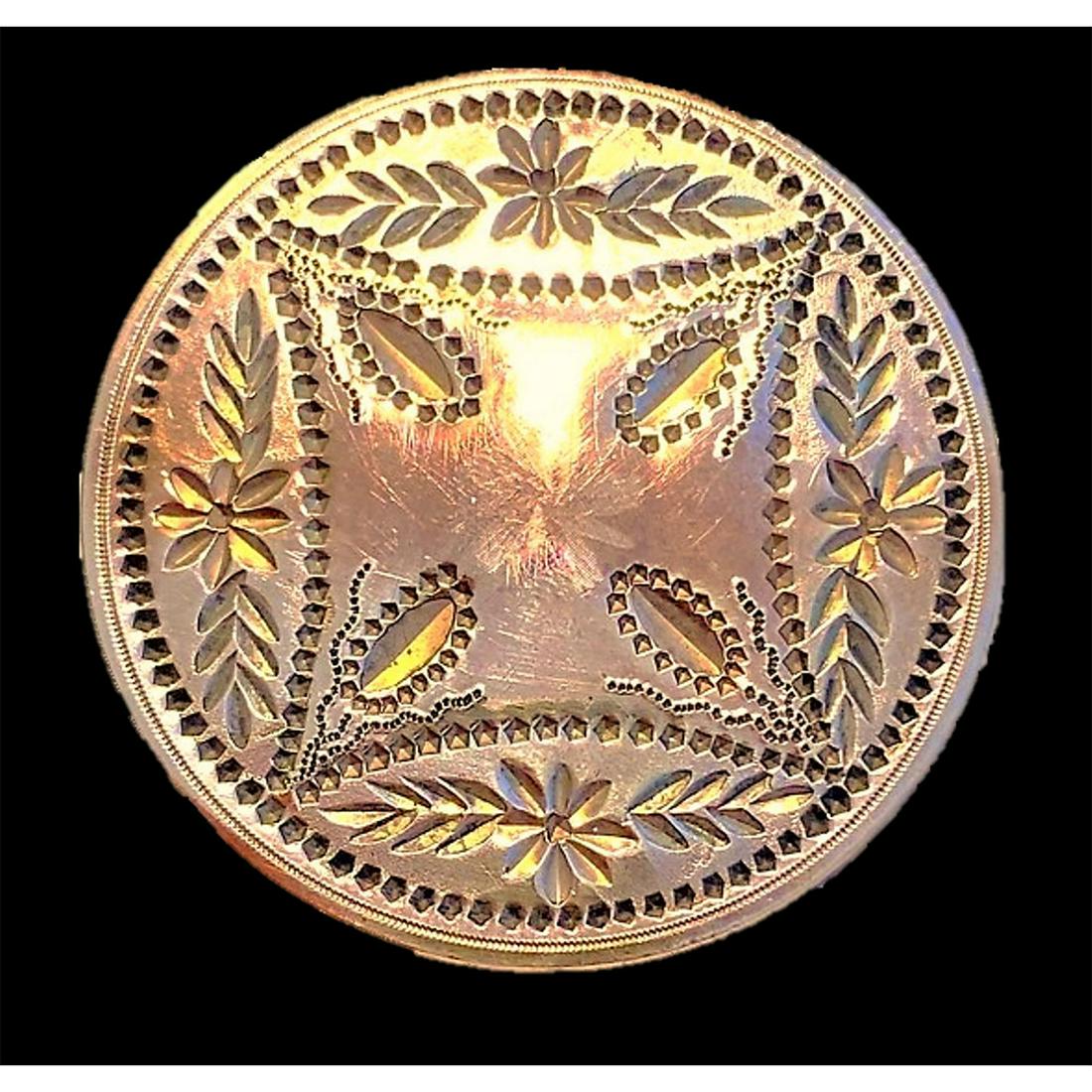 1 DIVISION ONE CHASED AND ENGRAVED COPPER BUTTON (1 of 2)