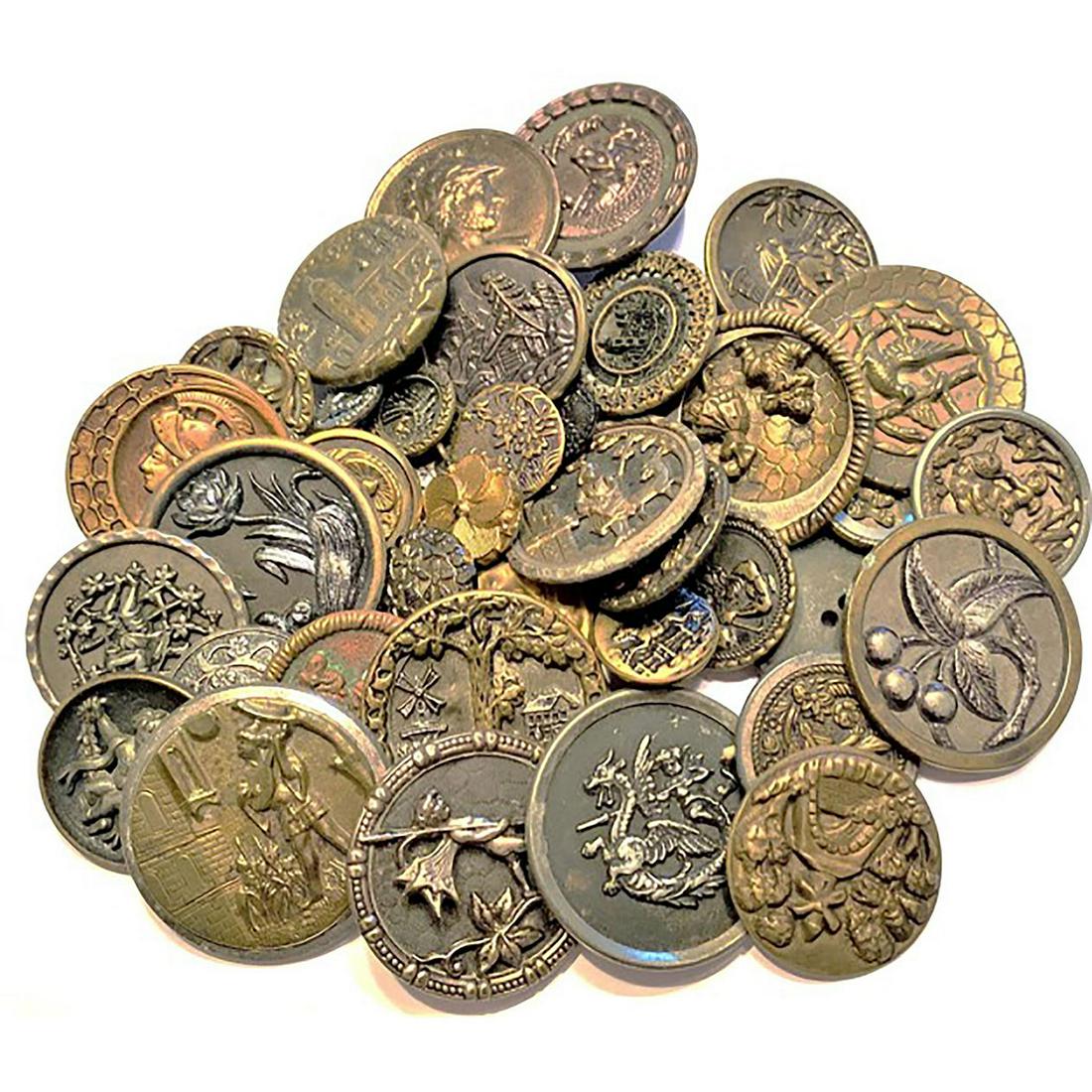 A BAG LOT OF DIVISION ONE PICTURE BUTTONS (1 of 5)