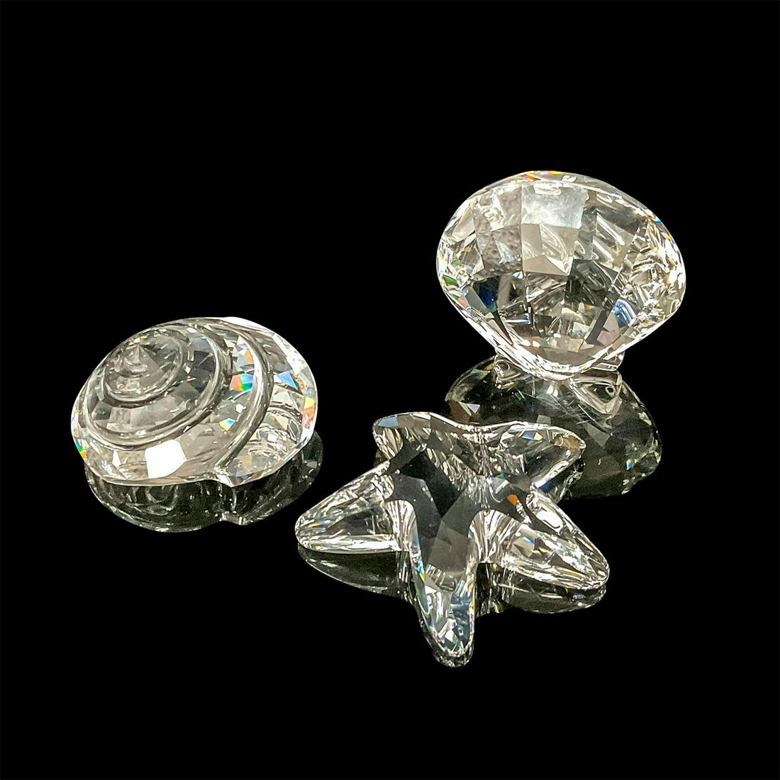3pc Swarovski Crystal Figures Starfish, Top Shell, Scallop (1 of 5)