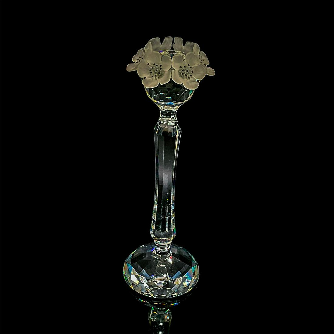 Swarovski Crystal Candlestick, Frosted Flowers 10043 (1 of 3)