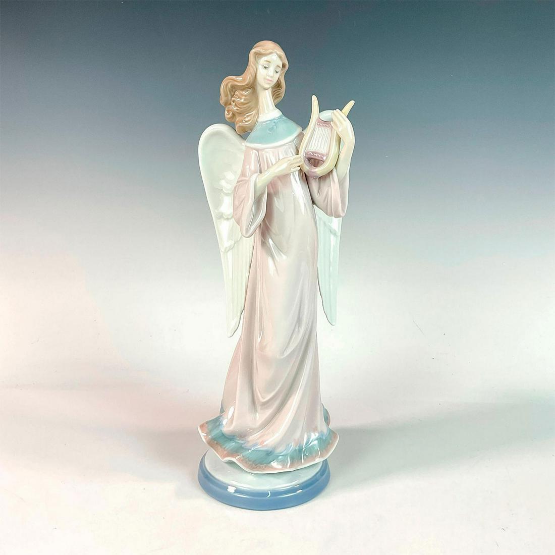 Angel With Lyre 1005949 - Lladro Porcelain Candleholder (1 of 3)