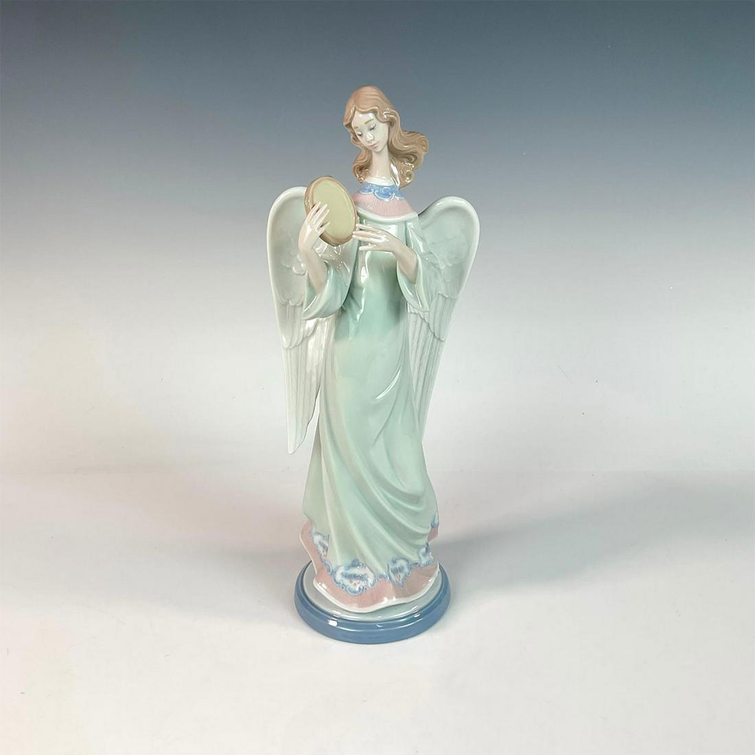 Angel With Tambourine 1005950 - Lladro Porcelain Candleholder (1 of 3)