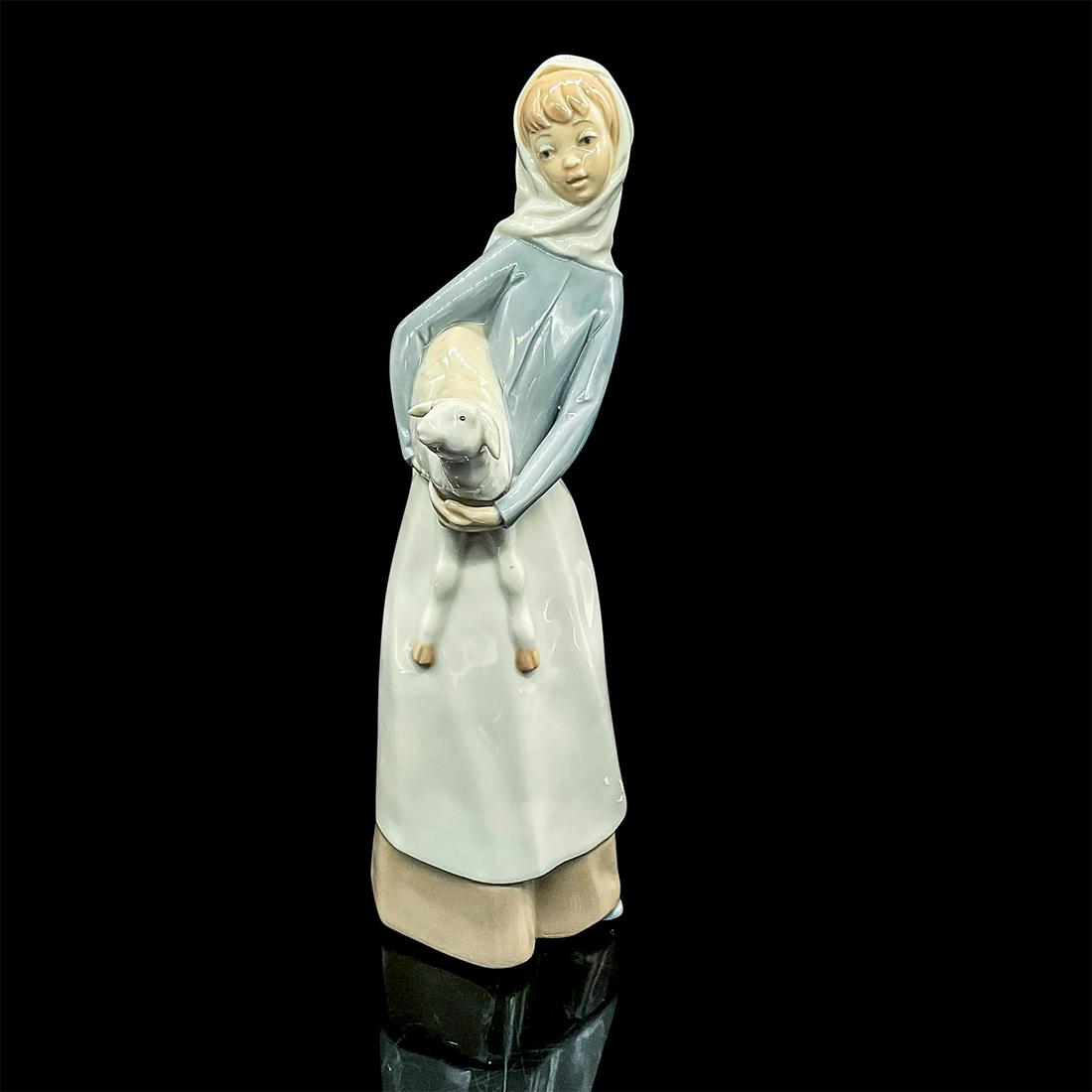 Girl With Lamb 1004584 - Lladro Porcelain Figurine (1 of 4)