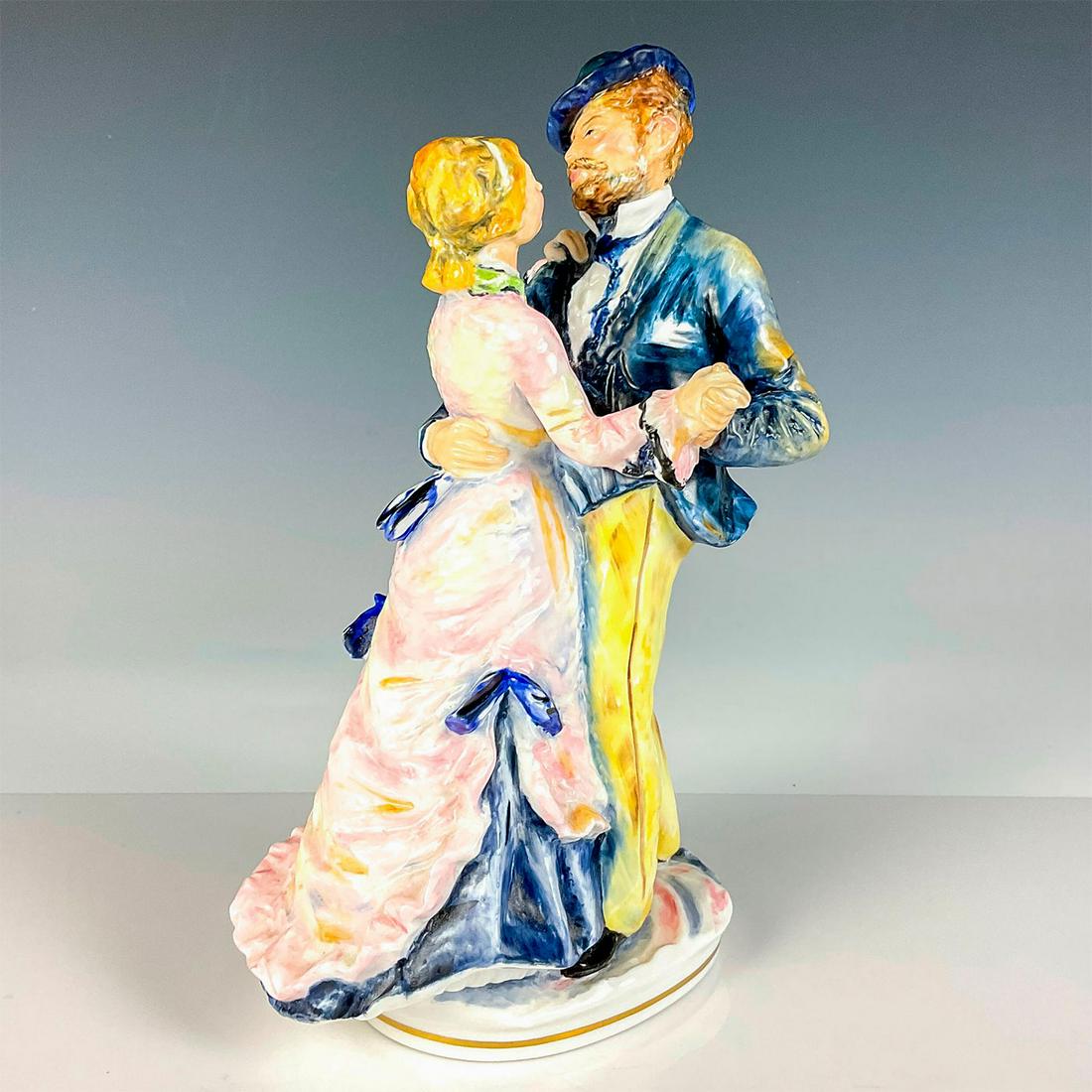 Royal Worcester Figurine, Marguerite and Don Pedro: Fine bone china part of the Impressionists Series. Depicts couple dancing. Royal Worcester backstamp. Artist: Kenneth Potts Issued: 2005 Dimensions: 8.75"Dia. Manufacturer: Royal Worcester Country