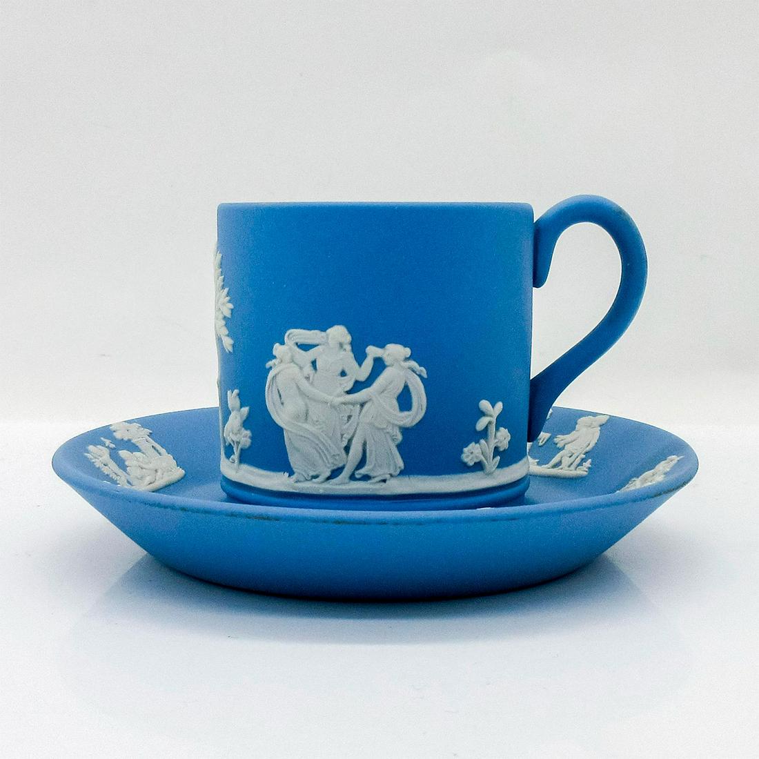 Wedgwood Blue Jasperware Demitasse Cup And Saucer (1 of 3)
