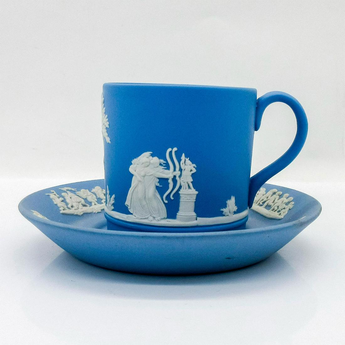 Wedgwood Blue Jasperware Demitasse Cup And Saucer (1 of 3)