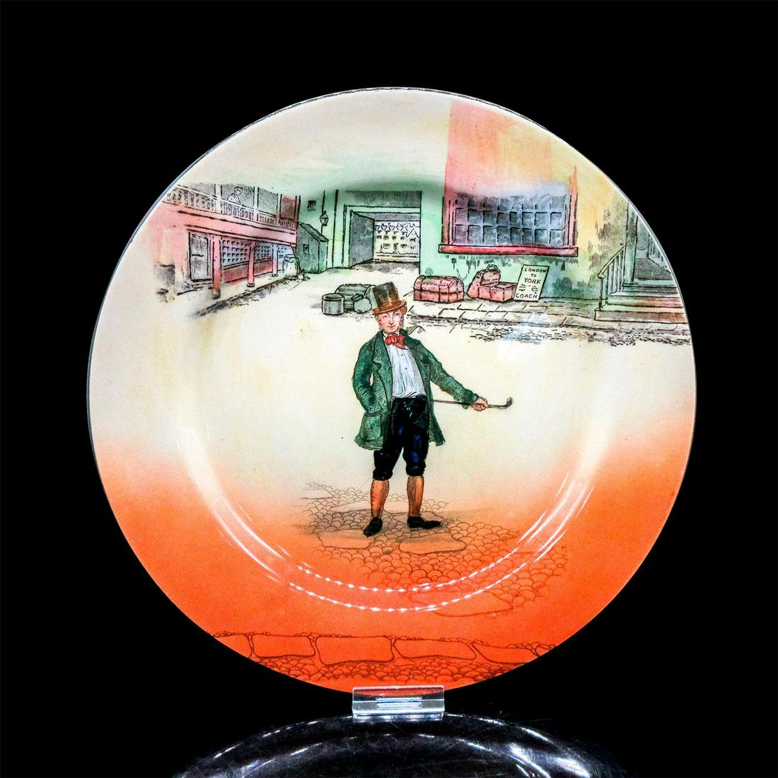 Mark Japley - Royal Doulton Dickens Seriesware Plate: Plate depicting Charles Dickens character Mark Japley. Royal Doulton Dickens Ware backstamp. Issued: 20th c. Dimensions: 10.25"Dia. Manufacturer: Royal Doulton Country of Origin: England
