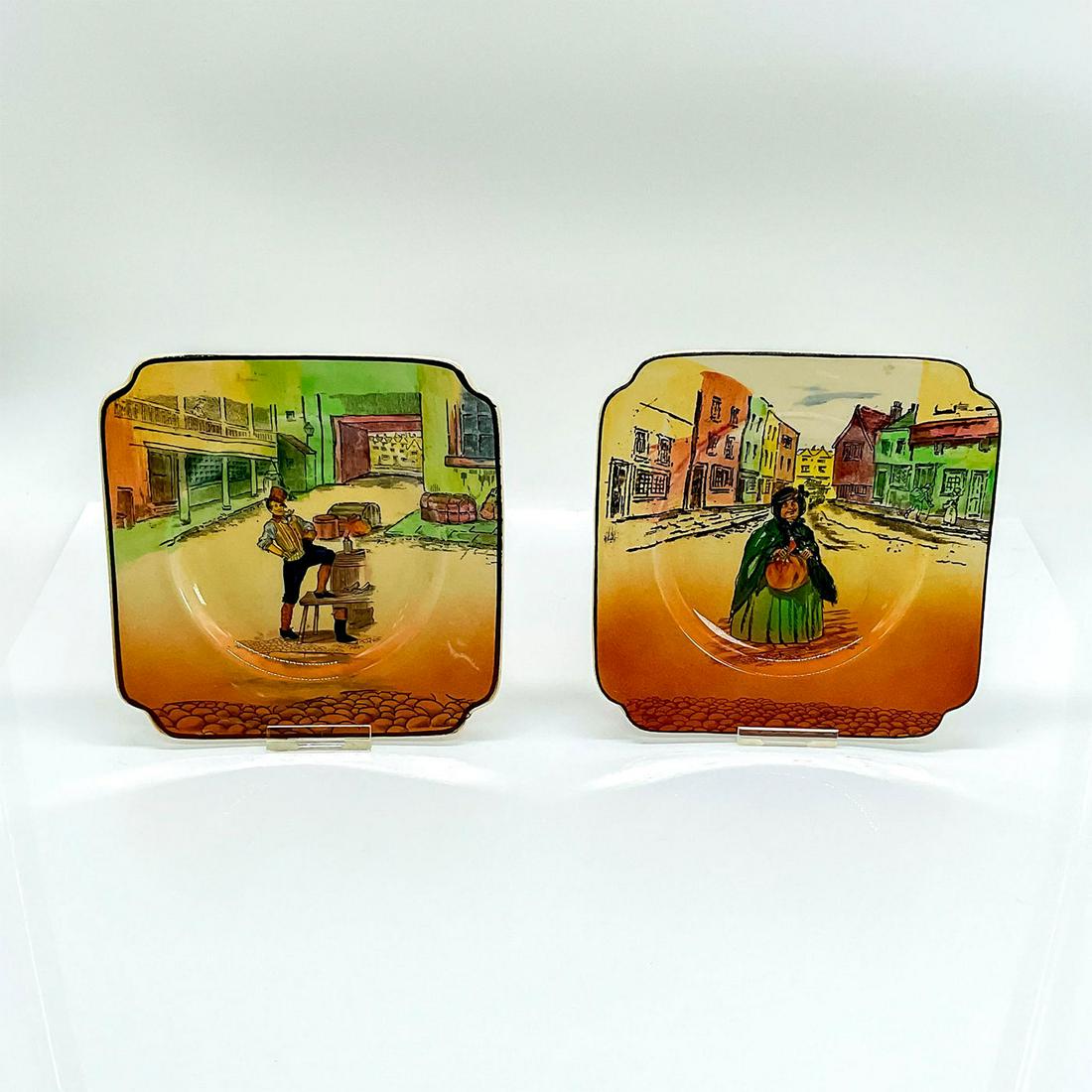 2pc Royal Doulton Dickens Plates, Sam Weller, Sairey Gamp (1 of 2)